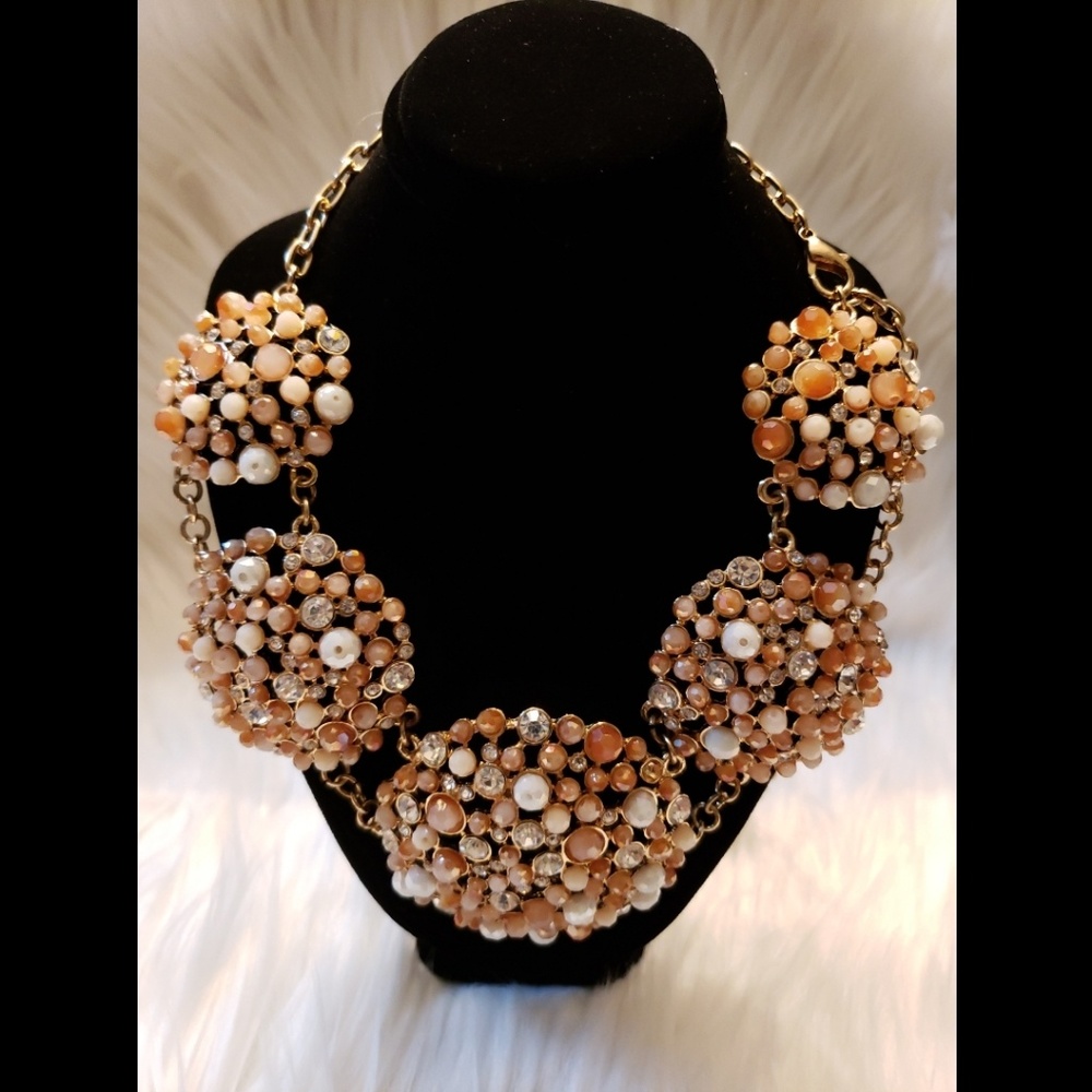 Multi-color cluster necklace